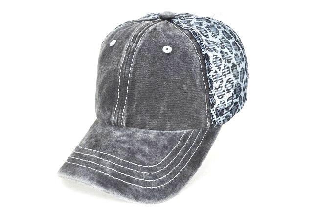 078-pigment leopard printed mesh - grey leopard mesh